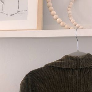 M Sneak Peak dark moss green corduroy jacket